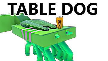 I Made A Table Wobbledog To Put Drinks On