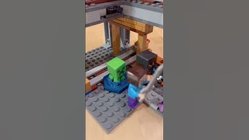 Minecraft Creeper creep up and Self Exploded!! #shorts #lego #minecraft
