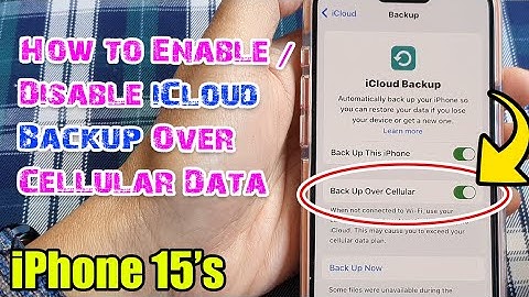 iPhone 15: How to Enable/Disable iCloud Backup Over Cellular Data