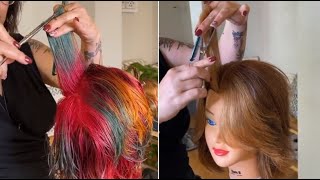 Medium length Layered Bob haircut | Layered cutting techniques & Tips | Textured bob haircut