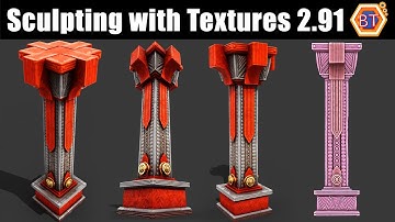 Stylized Pillar in Blender 2.91 | Modelling,UV Unwrapping,Sculpting,Texturing