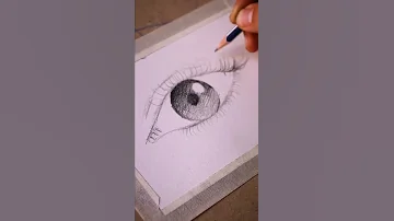 كيف ترسم عين بتجنن بقلم رصاص فقط وبدقيقة 