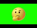 Green screen thinking emoji  emoji green screen  creative views