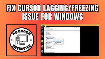 How to Fix Cursor Lagging/Freezing Issue For Windows 10