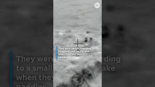 Coast Guard rescues four girls stranded on rock near Lake Superior #Shorts