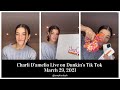 Charli D’amelio Live on Dunkin’s Tik Tok - March 29, 2021