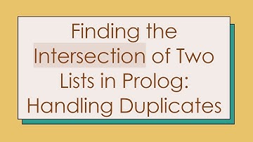 Finding the Intersection of Two Lists in Prolog: Handling Duplicates