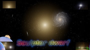 Sculptor Dwarf galaxy - Space Engine उपग्रह आकाशगंगा मूर्तिकार बौना गोलाकार