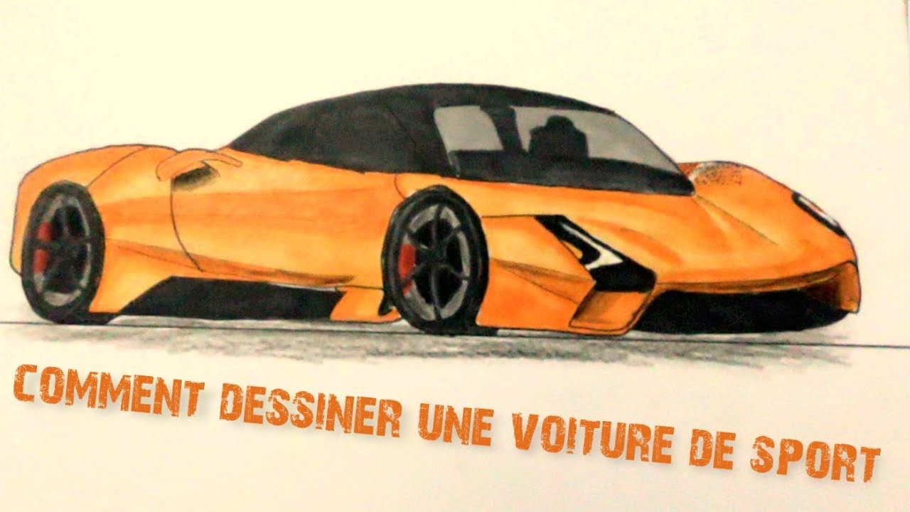 comment dessiner UNE VOITURE DE SPORT  YouTube