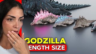 Reacting To Godzilla Length Size Comparison