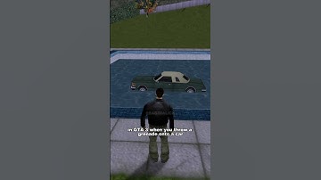 IF YOU THROW A GRENADE ONTO A CAR WHILE CAR IS PARKED IN POOL IN GTA GAMES #shorts