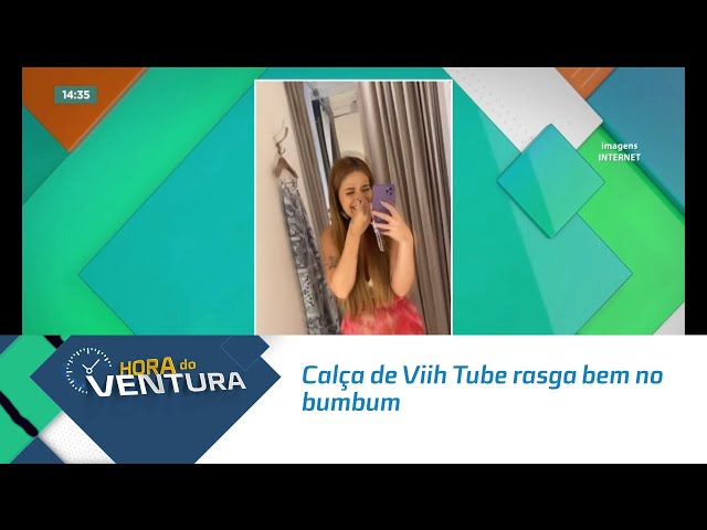 Calça de Viih Tube rasga bem no bumbum minutos antes de sair de casa