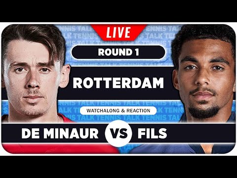 DE MINAUR vs FILS • ATP Rotterdam 2026 • LIVE Tennis Watchalong