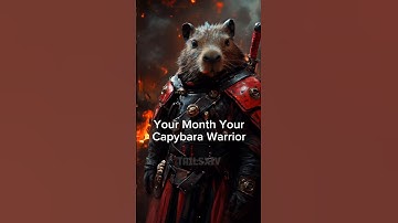 Your Month Your Capybara Warrior! #capybara #midjourney #aiart #capybarago