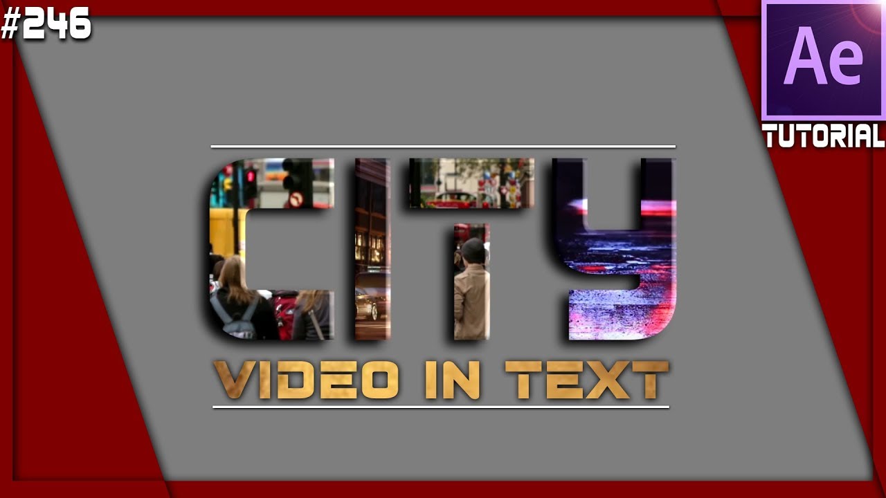 Video in text or overlay video on text - After Effects tutorial - YouTube
