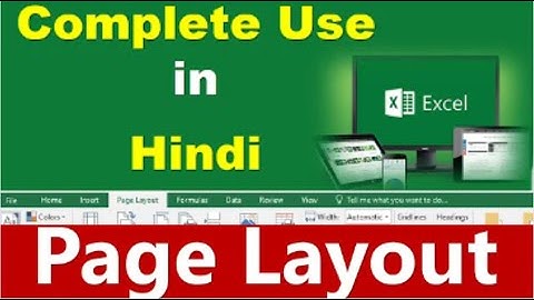 Page Layout Tab [Excel] || Complete Use in Hindi || Excel Tutorial for beginners in Hindi