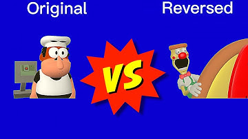 Pizza Tower Screaming Meme Original VS Reversed