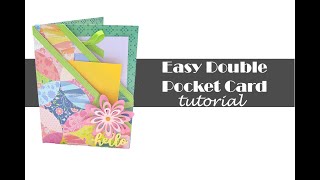 Easy Double Pocket Card Tutorial | Journal Accessory