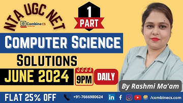 UGC NET Computer Science June 2024 Paper Solution Part-1