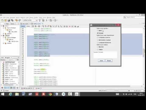 Lab-8: GUI Programming in Java - Radio Buttons - YouTube