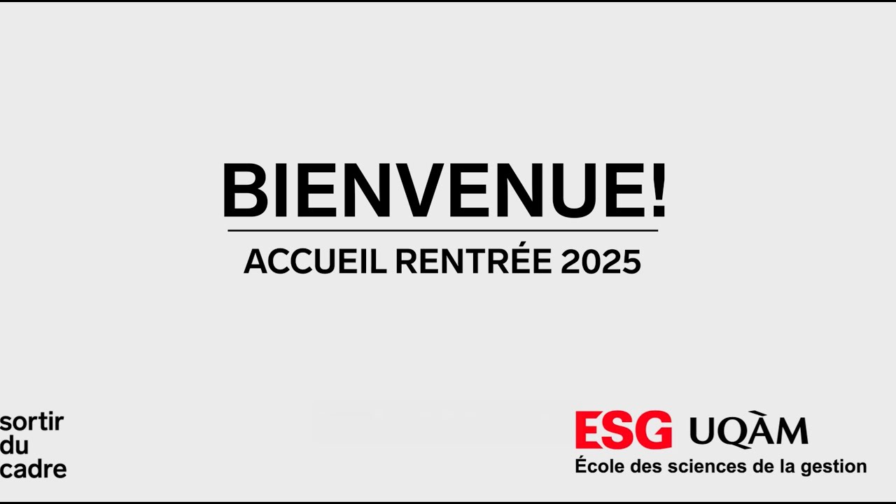 Accueil ESG des personnes étudiantes de l'automne 2025
