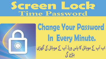 Turns the Current Time In to Lock Screen Password of Your Mobile | Lock Screen Time Password.
