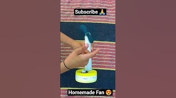 #how to Make a Mini Rechargeable Fan at Home😍 #diyprojects #DIYFan #HomeMadeFan #SummerHacks #Shorts