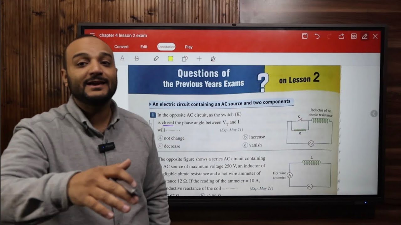 chapter 4 - lesson 2 - questions of previous years exams - (حل المعاصر 2026)