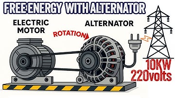 Infinite Energy Generator with a Car Alternator🔋⚡220 Volts-10KW