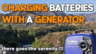 Using a generator to charge batteries