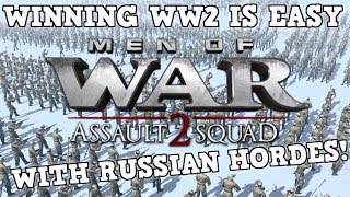 Using ONLY Russian Conscripts To Win WW2  Men Of War: Assult Squad 2