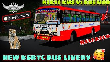 🤩NEW KSRTC BUS LIVERY RELEASED ❣️KSRTC KMS V1 BUS MOD FULL REVIEW #jgk #bussidmod #gamingvideos