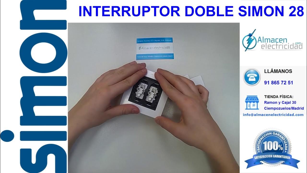 SIMON 28 INTERRUPTOR DOBLE PARA ENCENDER DOS LUCES DESDE EL MISMO SITIO 