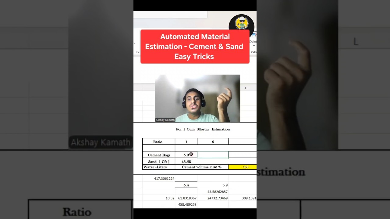 Stop Manual Calculation ❌ | Cement & Sand Auto Estimate