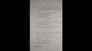 International financial management 2023 Question paper | MBA Question paper | @parulgargstudy