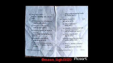 VBU BCOM(H) Semester 3 corporate accounting - 1(new)  core - 6 previous year question (2020-23)