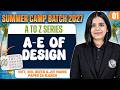 Design 01 | A-E of Design | NIFT, NID, UCEED & JEE Mains Paper 2A B.Arch | Summer Camp Batch 2027