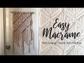 Easy Macrame Wall Hanging (Using Double Half Hitch Knots) | Easy Wall Decor DIY
