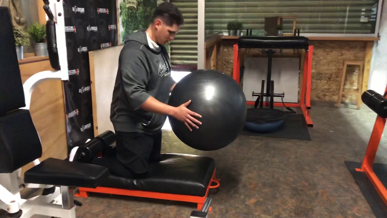 Nordic curl + Swiss ball roll out YouTube