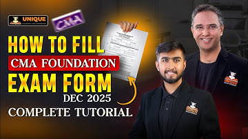How to Fill CMA Foundation Exam Form Dec 2025 | Complete Tutorial