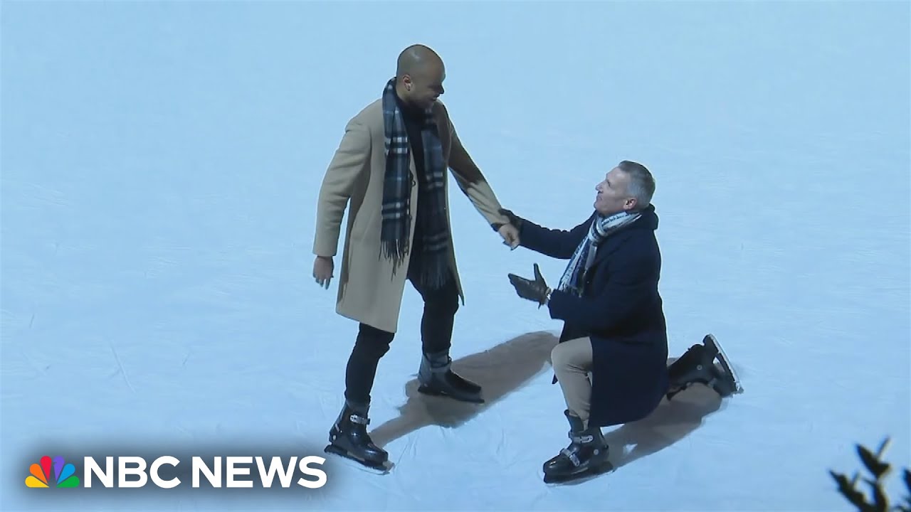‘Time was going so slow’: Rockefeller Center’s ice rink hosts surprise proposal