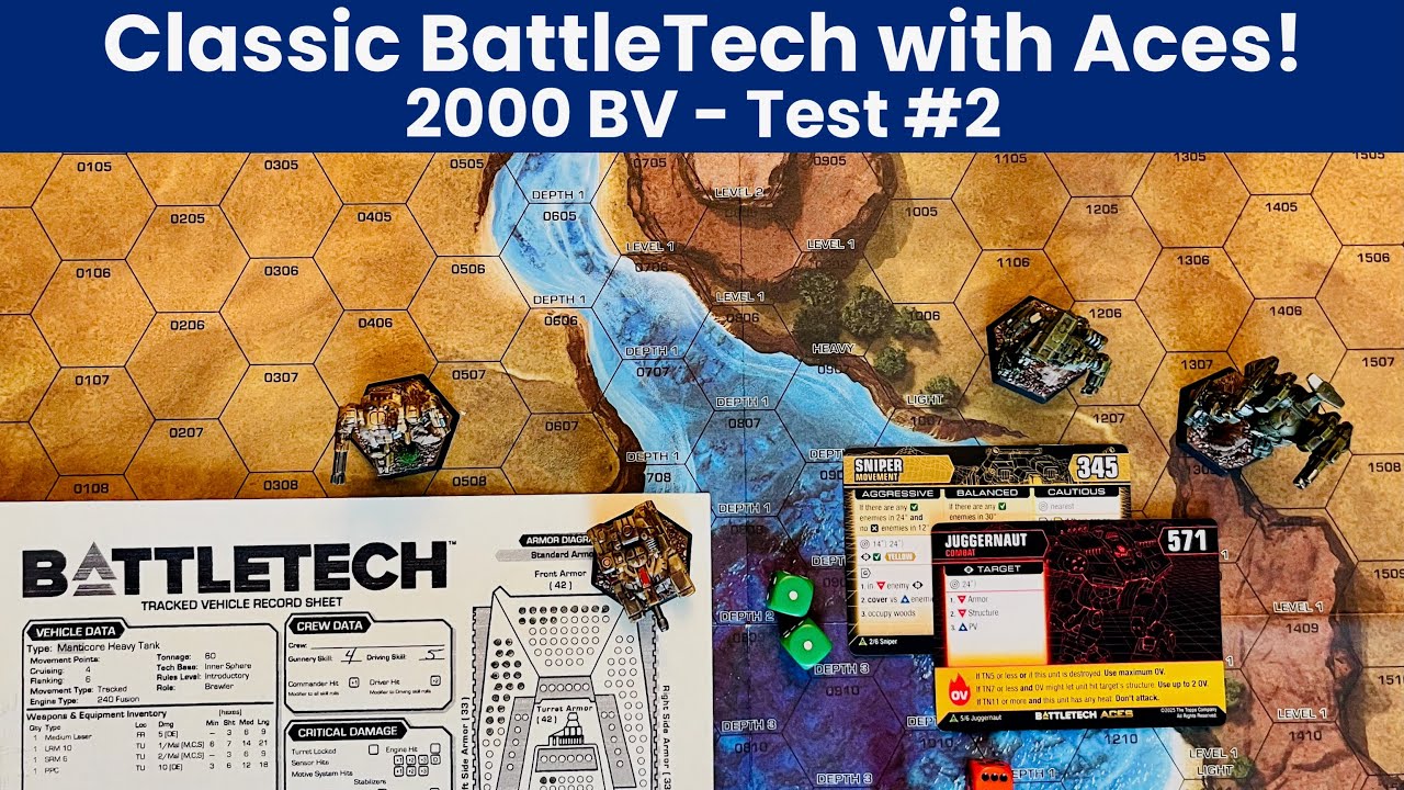 Classic BattleTech Report using Aces! 2000BV Solo/Automa Playthrough  - How will it do this time?