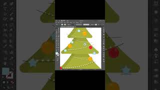 how to Create a Christmas tree illustration #shorts #illustration #christmas #viralshorts