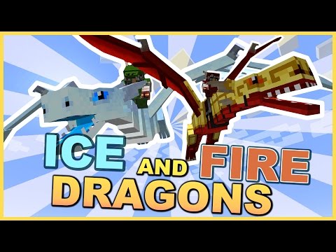 DRAGONS IN MINECRAFT • Ice and Fire Mod Showcase • Minecraft Mod Review