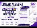 Linear Algebra || Lecture 10 || Linear Dependent & Linear Independent Sets ||