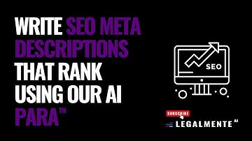 Write SEO Meta Descriptions that rank using this AI!