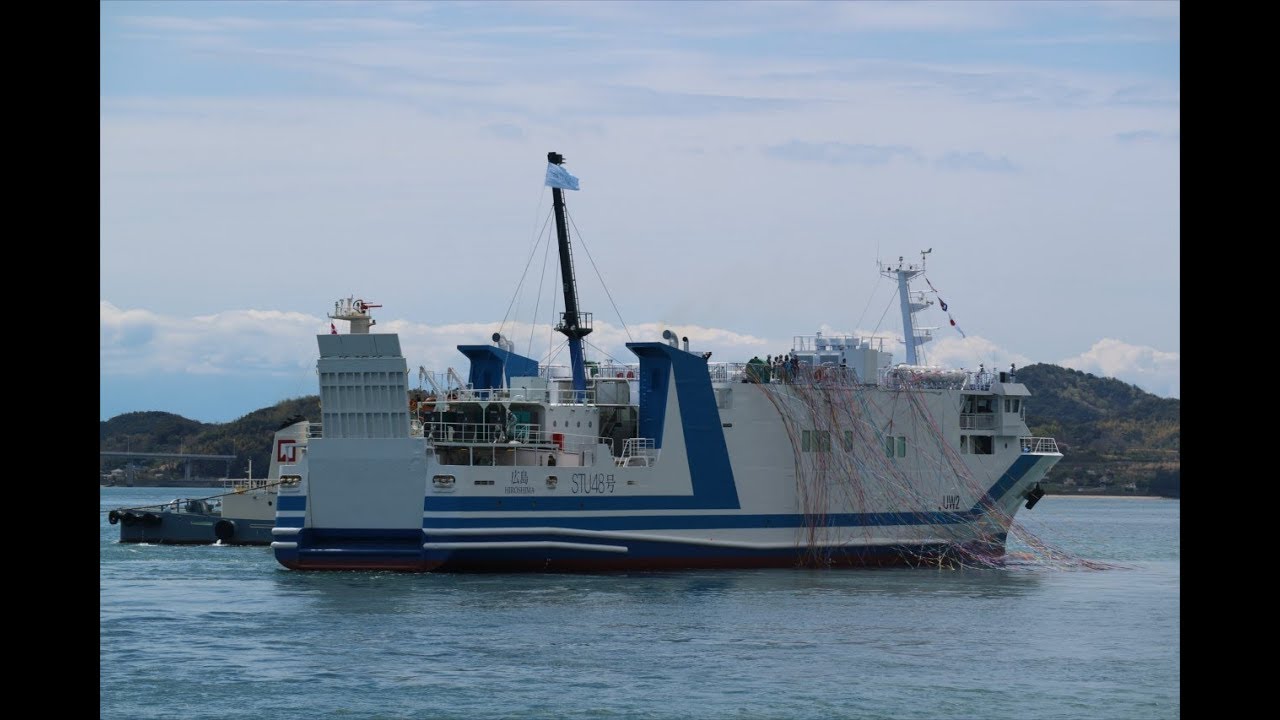 劇場船「STU48号」感動の因島出港　平成31年4月11日