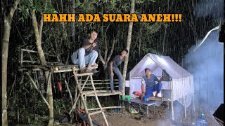 CAMPING IN HEAVY RAIN, STRANGE SOUNDS EMERGE AT NIGHT