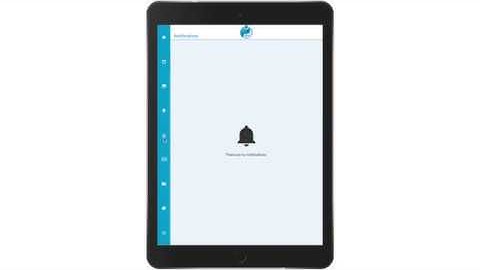 Moodle Mobile custom branding on an iPad