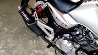 Suzuki Gsr 150I Escapamento Roncar Alumín Ss Oval